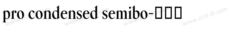 pro condensed semibo字体转换